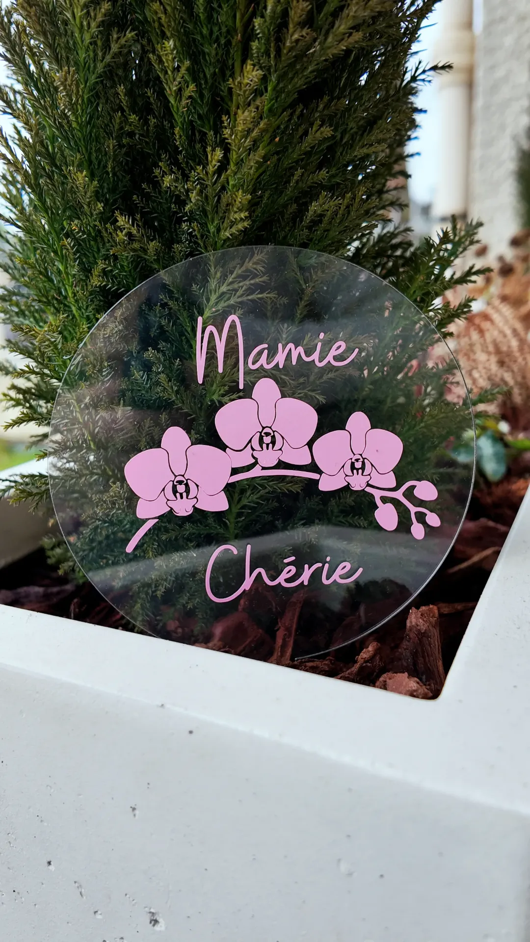 Plaque Funéraire " Mamie Chérie " ou personnalisé